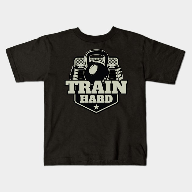 Train Hard Kids T-Shirt by BrillianD